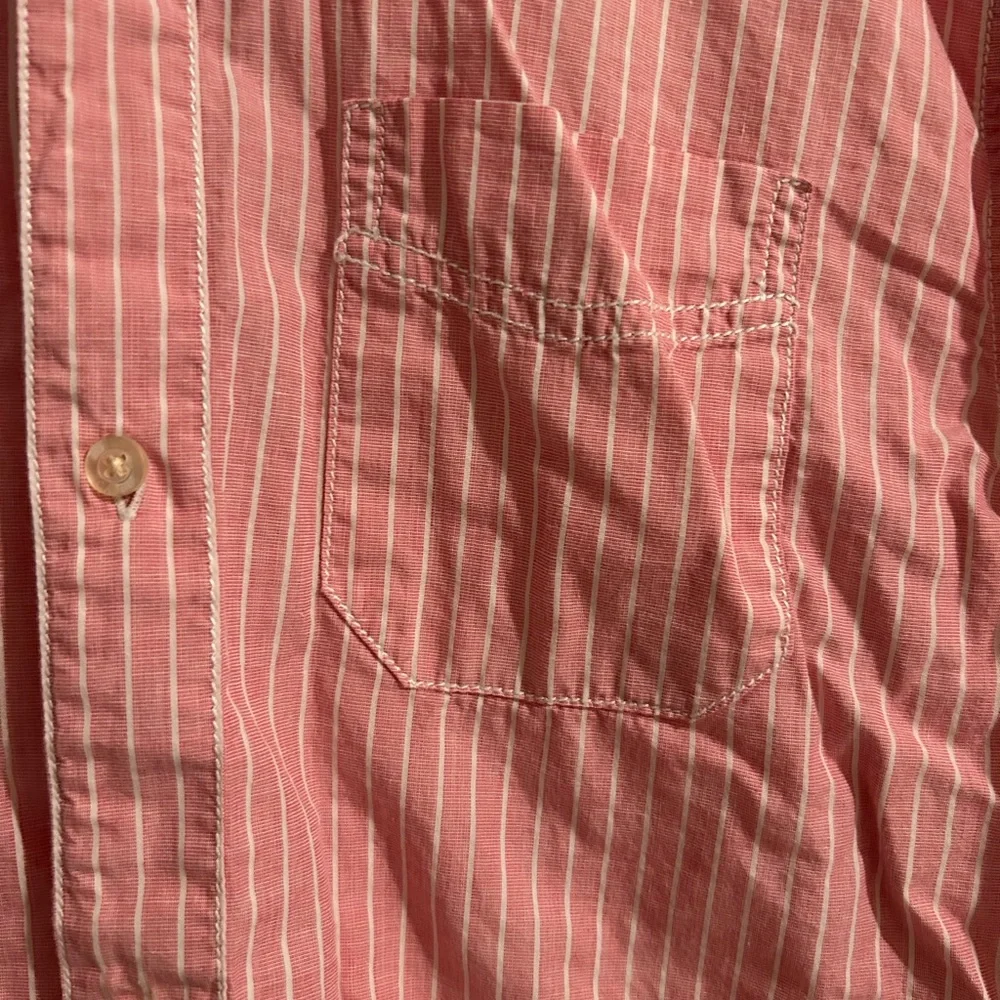 Red Camel Men’s Striped Shirt Red White Size L